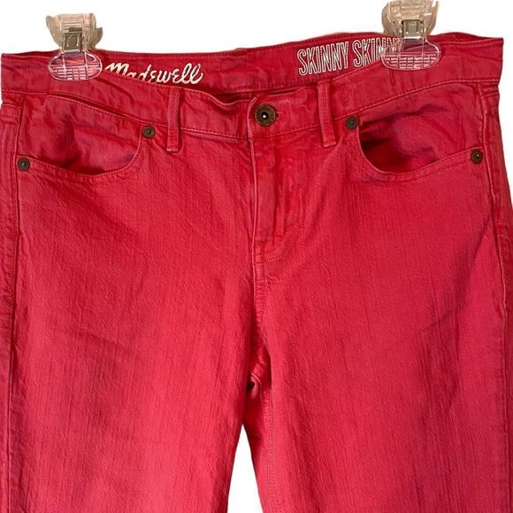 Madewell Women's Skinny Jeans in Bright Red - Picture 4 of 9